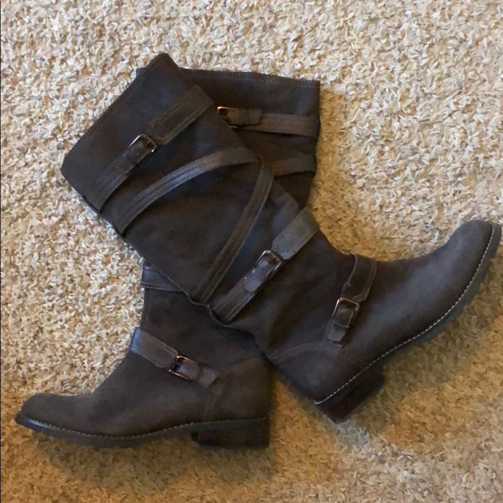 Dark Brown Leather Boots